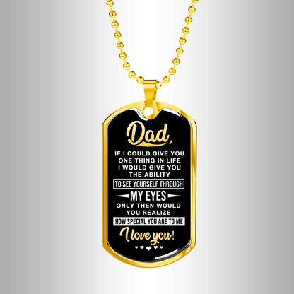 Dad Dog Tag Father’S Day Gift, Gift For Dad Dog Tag Military Chain Necklace You Are So Special To Me Dog Tag Father's Day Rakva