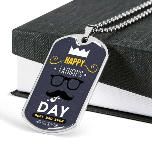 Dad Dog Tag Father’S Day Gift, Happy Father’S Day Dog Tag Military Chain Necklace For Dad Dog Tag-1 Father's Day Rakva