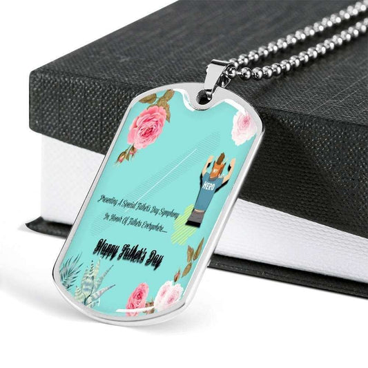 Dad Dog Tag Father’S Day Gift, Happy Father’S Day Dog Tag Military Chain Necklace For Dad Dog Tag-3 Father's Day Rakva