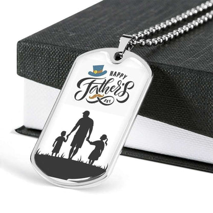 Dad Dog Tag Father’S Day Gift, Happy Father’S Day Dog Tag Military Chain Necklace For Dad Dog Tag-6 Father's Day Rakva