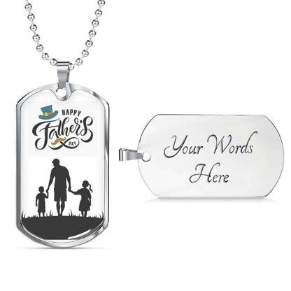 Dad Dog Tag Father’S Day Gift, Happy Father’S Day Dog Tag Military Chain Necklace For Dad Dog Tag-6 Father's Day Rakva