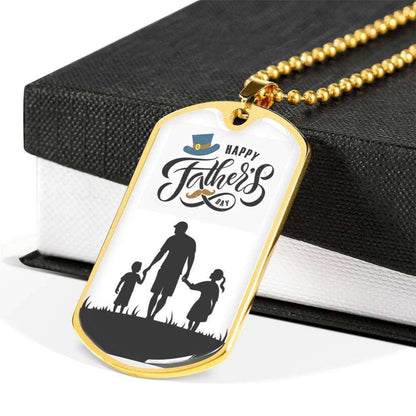 Dad Dog Tag Father’S Day Gift, Happy Father’S Day Dog Tag Military Chain Necklace For Dad Dog Tag-6 Father's Day Rakva
