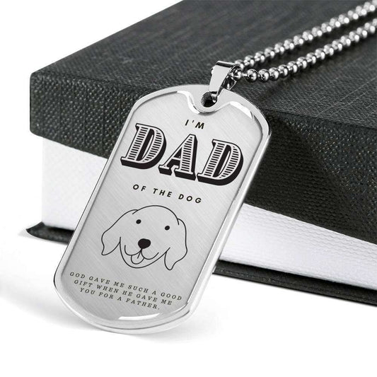 Dad Dog Tag Father’S Day Gift, I’M Dad Of The Dog Dog Tag Military Chain Necklace For Dad Dog Tag Father's Day Rakva