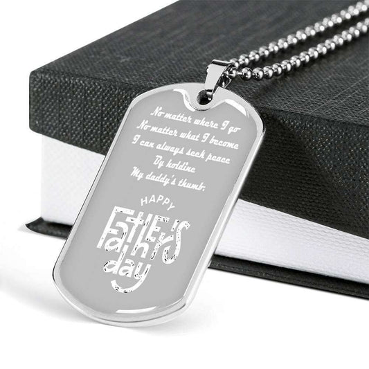 Dad Dog Tag Father’S Day Gift, I’M Safe Under Your Shelter Dog Tag Military Chain Necklace For Dad Father's Day Rakva