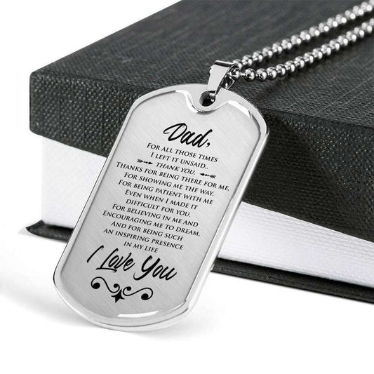 Dad Dog Tag Father’S Day Gift, Inspiring Presence In My Life Dog Tag Military Chain Necklace Gift For Dad Father's Day Rakva