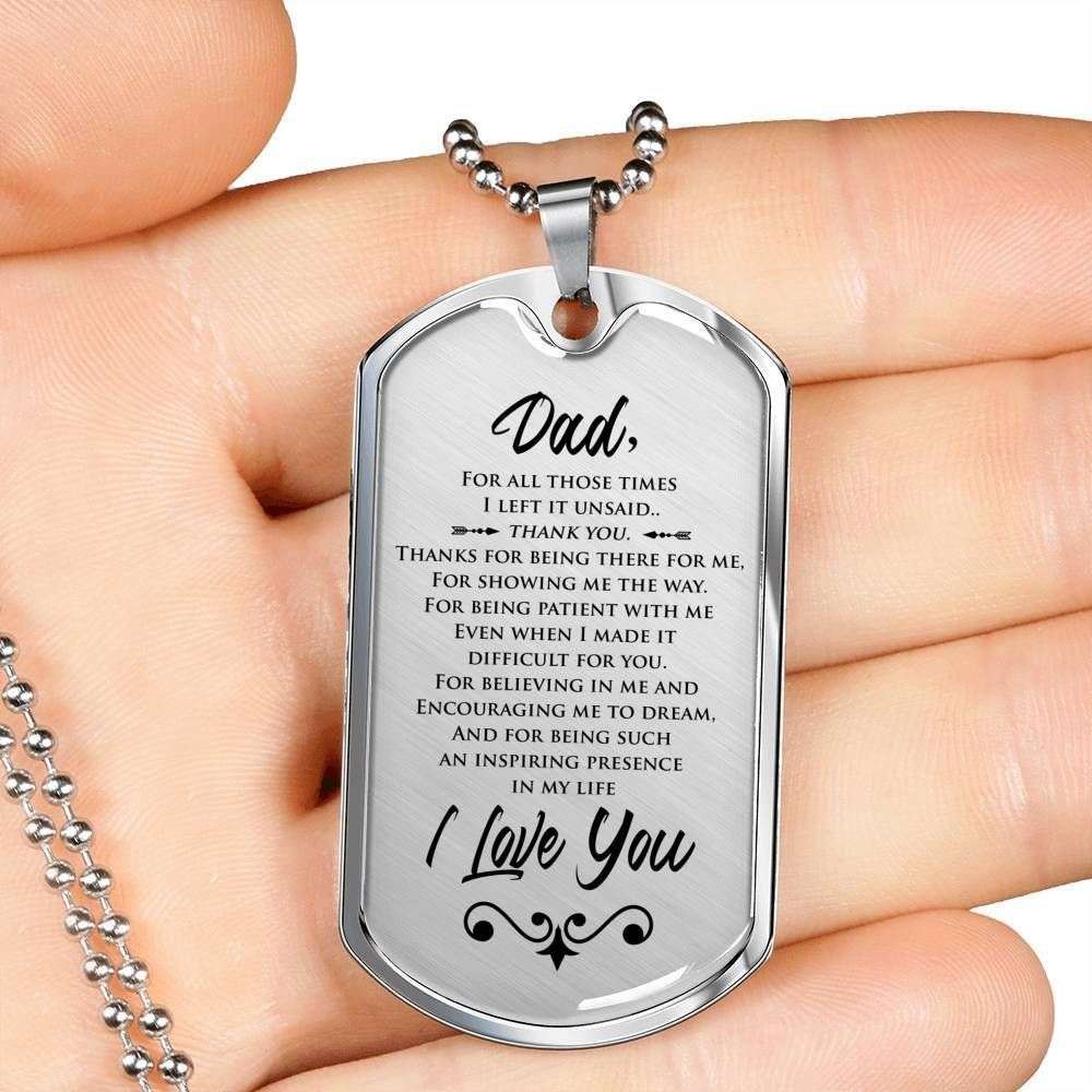 Dad Dog Tag Father’S Day Gift, Inspiring Presence In My Life Dog Tag Military Chain Necklace Gift For Dad Father's Day Rakva
