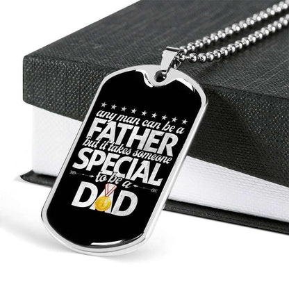 Dad Dog Tag Father’S Day Gift, It Takes Someone Special To Be A Dad Dog Tag Military Chain Necklace Gift For Men Father's Day Rakva