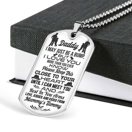 Dad Dog Tag Father’S Day Gift, Keep This Close To Your Heart Dog Tag Military Chain Necklace Gift For Dad Father's Day Rakva