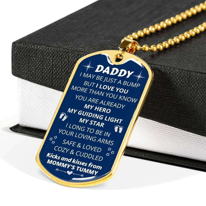 Dad Dog Tag Father’S Day Gift, My Guiding Light, My Star Dog Tag Military Chain Necklace For Dad Father's Day Rakva