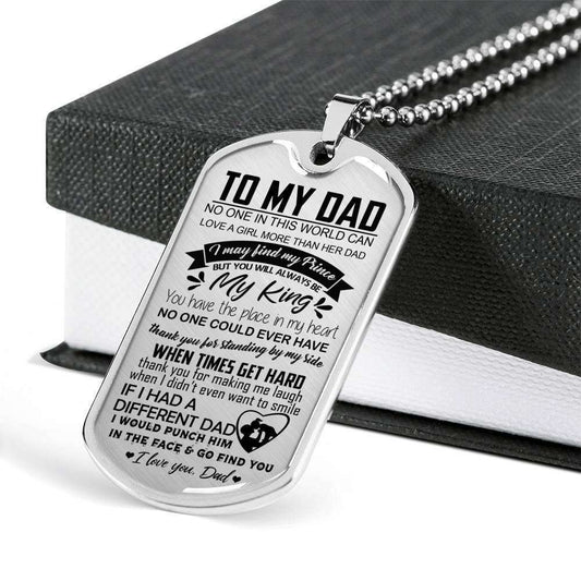 Dad Dog Tag Father’S Day Gift, No One In This World Dog Tag Military Chain Necklace Gift For Daddy Father's Day Rakva