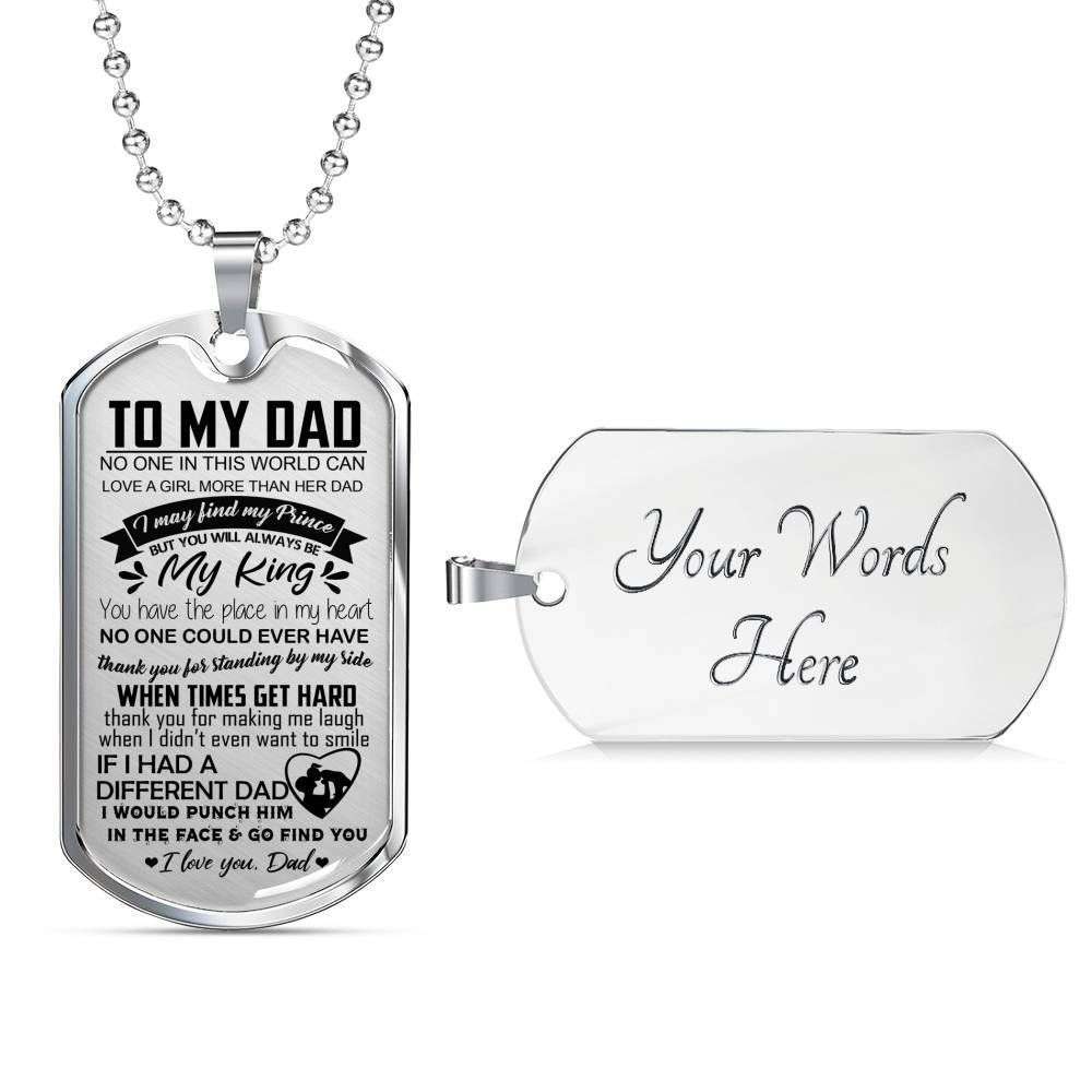 Dad Dog Tag Father’S Day Gift, No One In This World Dog Tag Military Chain Necklace Gift For Daddy Father's Day Rakva