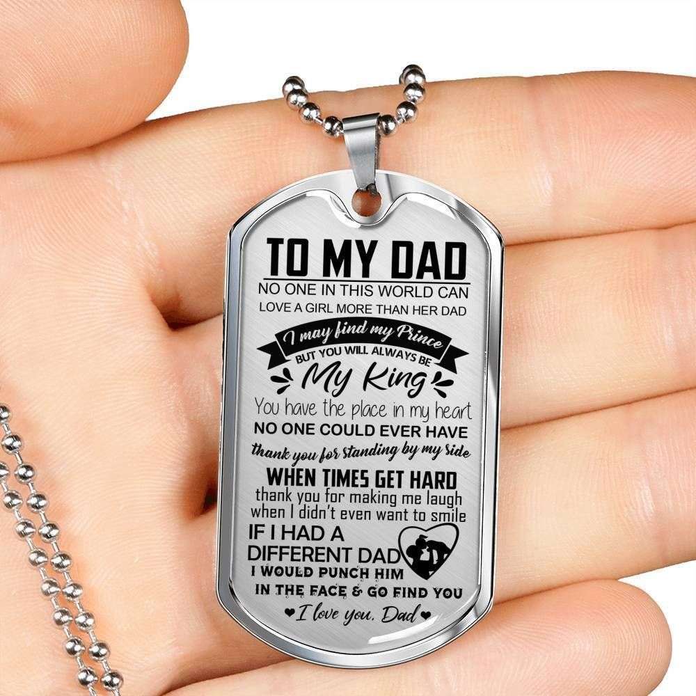 Dad Dog Tag Father’S Day Gift, No One In This World Dog Tag Military Chain Necklace Gift For Daddy Father's Day Rakva