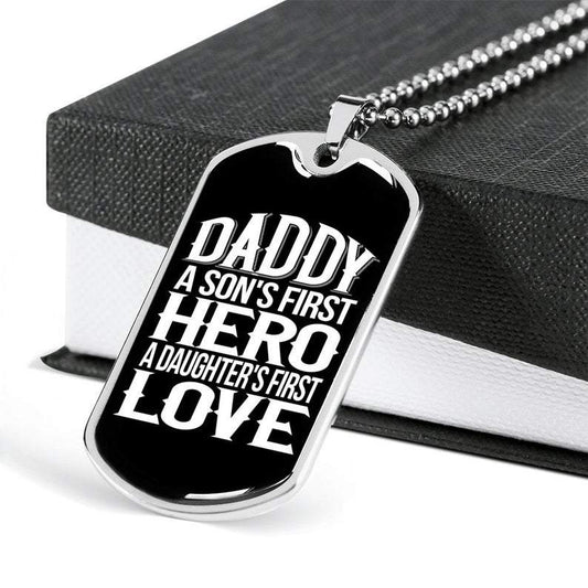 Dad Dog Tag Father’S Day Gift, Personalized With Engraving Father’S Day Gift Christmas Gift For Dad Dog Tag Necklace A Son’S Dog Tag Father's Day Rakva