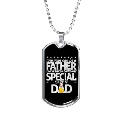 Dad Dog Tag Father’S Day Gift, Someone Special To Be A Dad Dog Tag Military Chain Necklace Gift For Daddy Father's Day Rakva