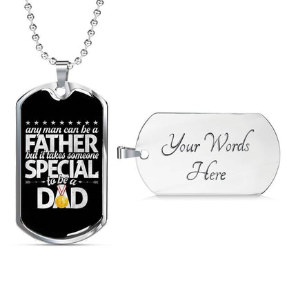 Dad Dog Tag Father’S Day Gift, Someone Special To Be Dad Dog Tag Military Chain Necklace Gift For Dad Father's Day Rakva