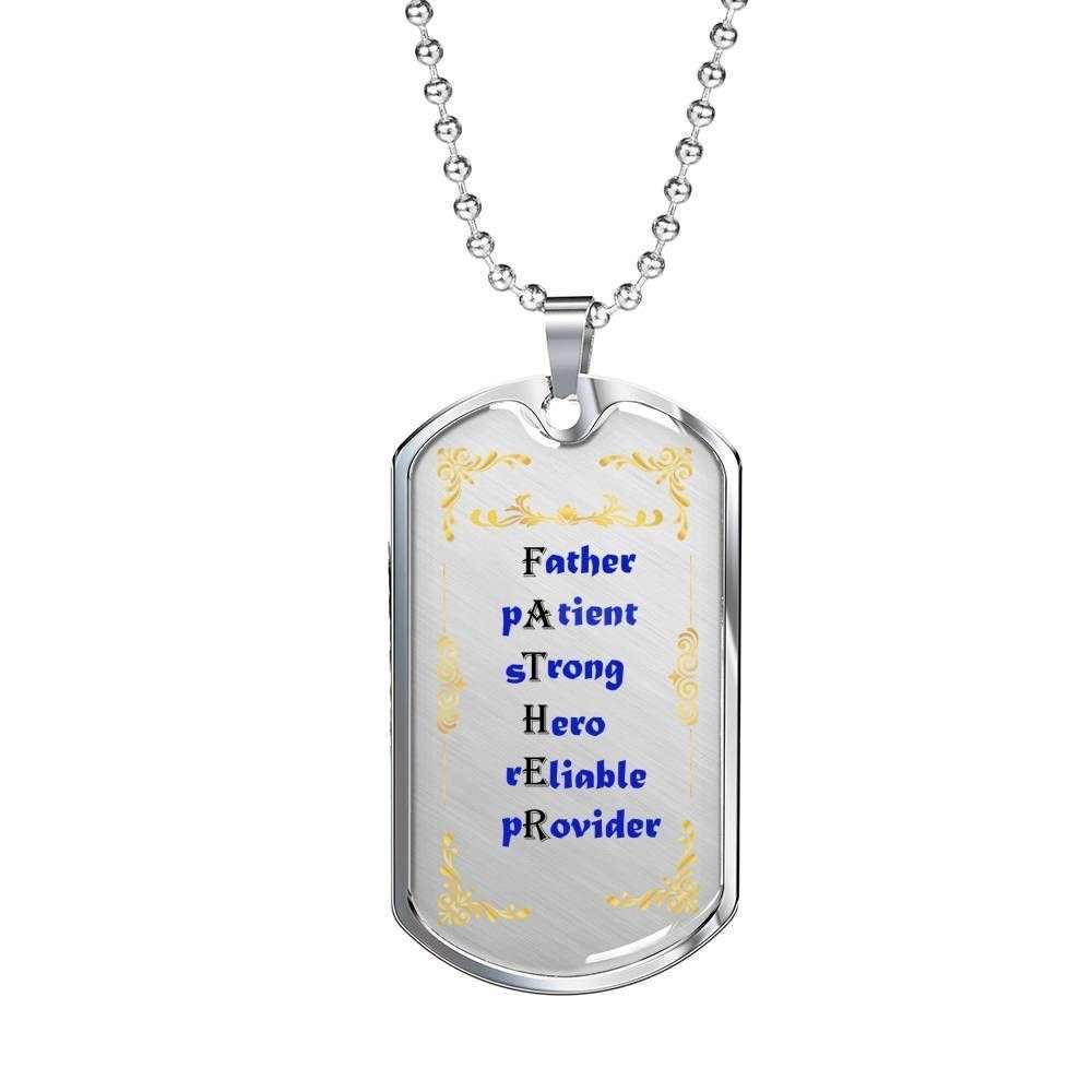 Dad Dog Tag Father’S Day Gift, Something About Father Dog Tag Military Chain Necklace Gift For Daddy Dog Tag Father's Day Rakva