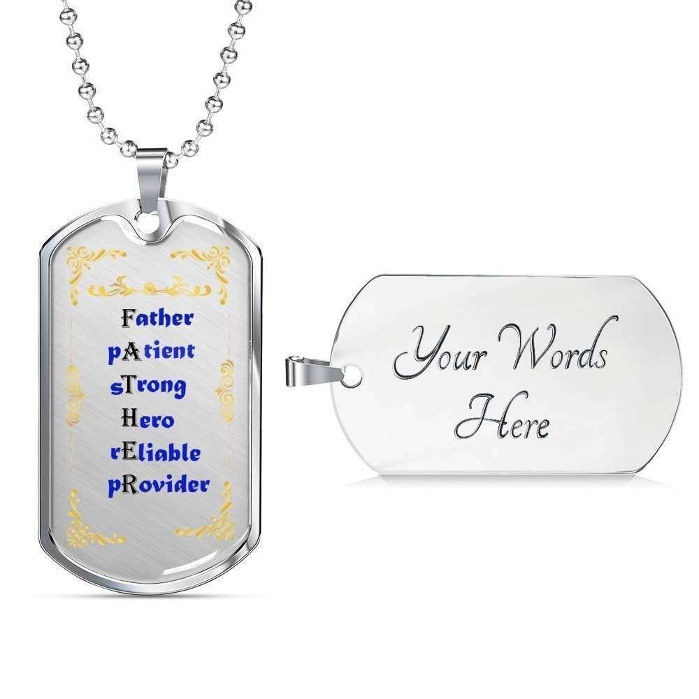 Dad Dog Tag Father’S Day Gift, Something About Father Dog Tag Military Chain Necklace Gift For Daddy Dog Tag Father's Day Rakva