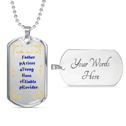 Dad Dog Tag Father’S Day Gift, Something About Father Dog Tag Military Chain Necklace Gift For Daddy Dog Tag Father's Day Rakva