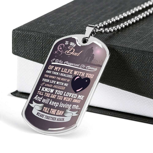 Dad Dog Tag Father’S Day Gift, Will Keep Loving Me Dog Tag Military Chain Necklace For Dad Dog Tag Father's Day Rakva