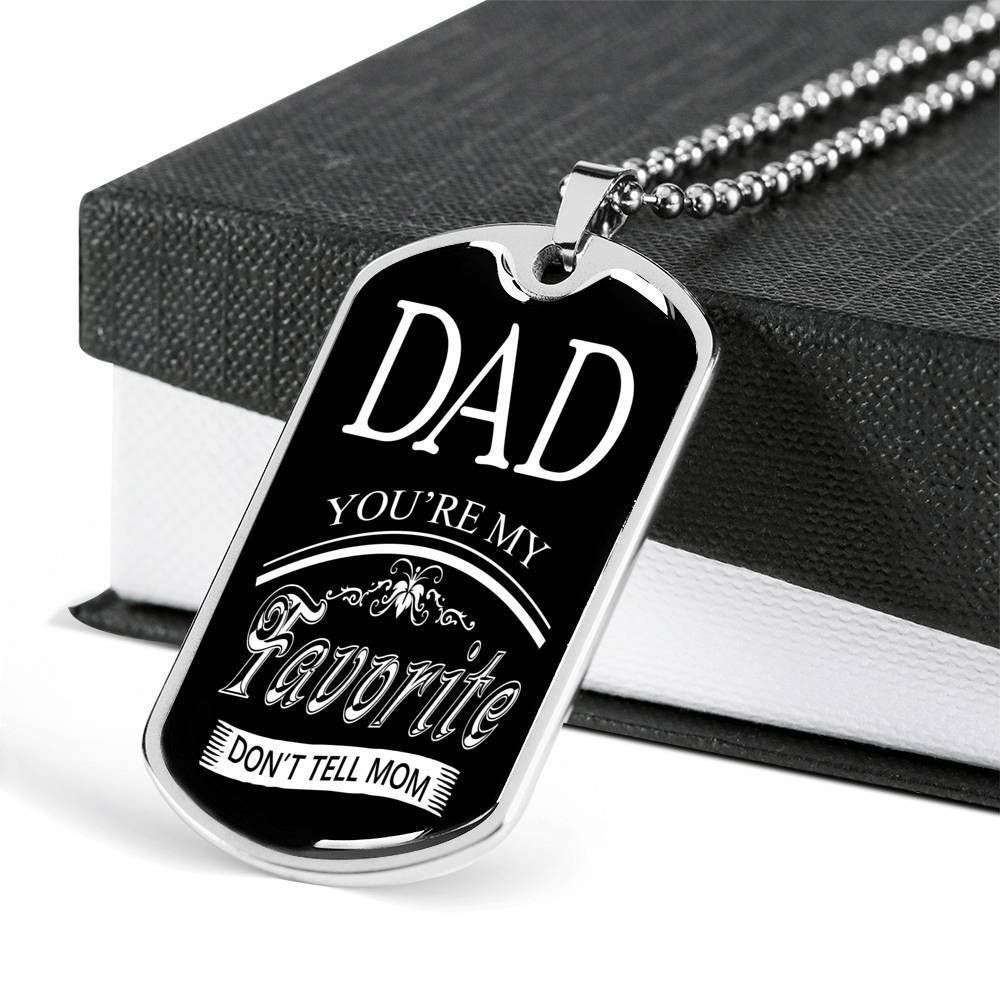 Dad Dog Tag Father’S Day Gift, You Are My Favorite Dog Tag Military Chain Necklace Gift For Daddy Dog Tag Father's Day Rakva