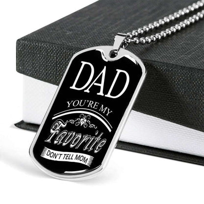 Dad Dog Tag Father’S Day Gift, You Are My Favorite Dog Tag Military Chain Necklace Gift For Daddy Dog Tag Father's Day Rakva