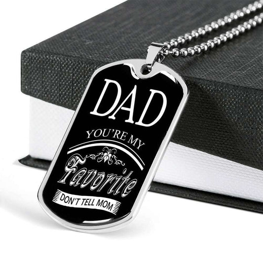 Dad Dog Tag Father’S Day Gift, You Are My Favorite Dog Tag Military Chain Necklace Gift For Daddy Dog Tag Father's Day Rakva