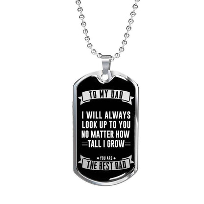 Dad Dog Tag Father’S Day Gift, You Are The Best Dad Dog Tag Military Chain Necklace For Dad Father's Day Rakva