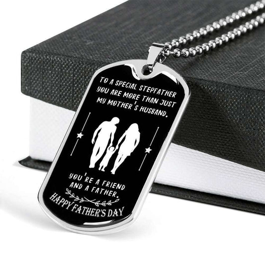Dad Dog Tag Father’S Day Gift, You’Re A Friend And A Father Dog Tag Military Chain Necklace For Dad Father's Day Rakva