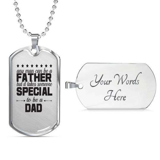 Dad Dog Tag Father’S Day, Someone Special To Be A Dad Dog Tag Necklace Gift For Dad Father's Day Rakva