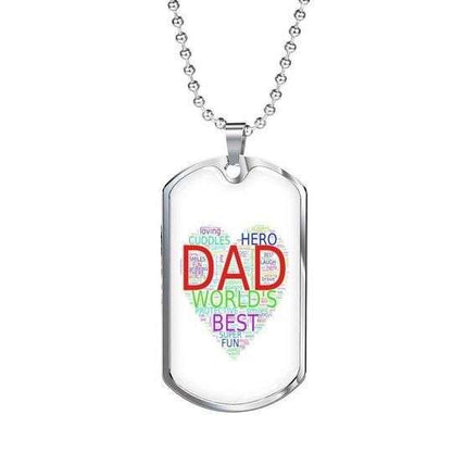 Dad Dog Tag Father’S Day, Something About Dad Dog Tag Necklace Gift For Daddy Father's Day Rakva