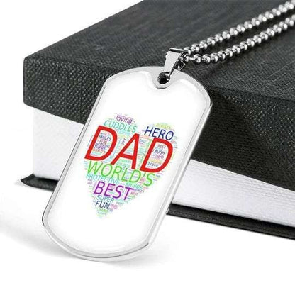 Dad Dog Tag Father’S Day, Something About Dad Dog Tag Necklace Gift For Daddy Father's Day Rakva
