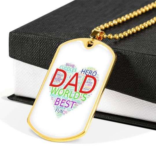 Dad Dog Tag Father’S Day, Something About Dad Dog Tag Necklace Gift For Daddy Father's Day Rakva