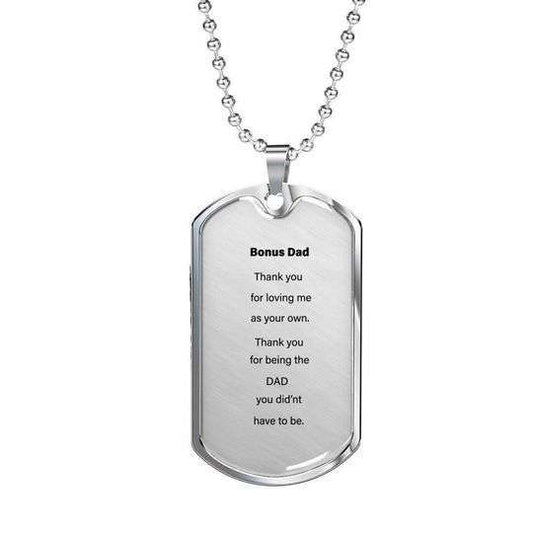 Dad Dog Tag Father’S Day, Thank For Loving Me Dog Tag Necklace Gift For Dad Father's Day Rakva
