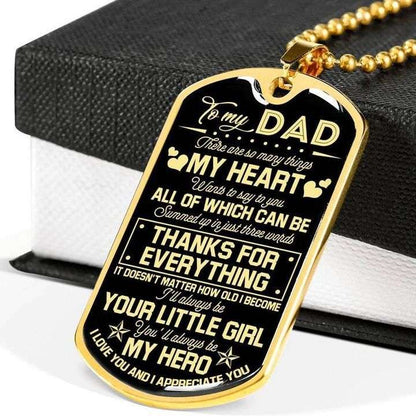 Dad Dog Tag Father’S Day, Thanks For Everything Dog Tag Necklace Gift For Dad Father's Day Rakva