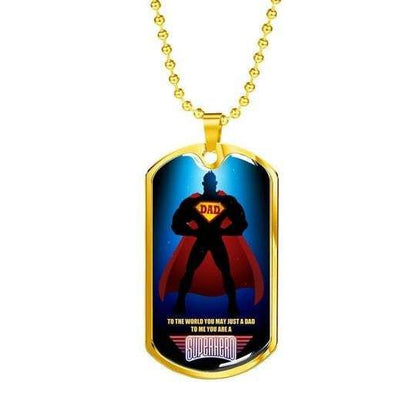Dad Dog Tag Father’S Day, To Me You’Re A Superhero Dad Dog Tag Necklace For Dad Father's Day Rakva