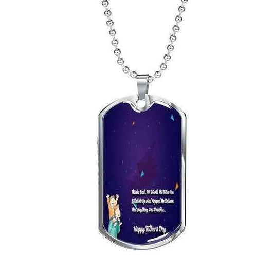 Dad Dog Tag Father’S Day, You’Re Appreciated And Loved Dog Tag Necklace Gift For Daddy Father's Day Rakva