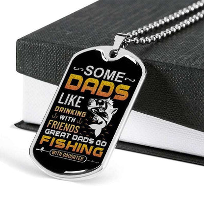 Dad Dog Tag, To My Dad Dog Tag Necklace, Gift For Dad From Daughter, Dad Gift For Father’S Day, Dog Tag Gifts For Dad V5 Christmas Day Rakva