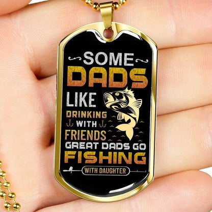 Dad Dog Tag, To My Dad Dog Tag Necklace, Gift For Dad From Daughter, Dad Gift For Father’S Day, Dog Tag Gifts For Dad V5 Christmas Day Rakva