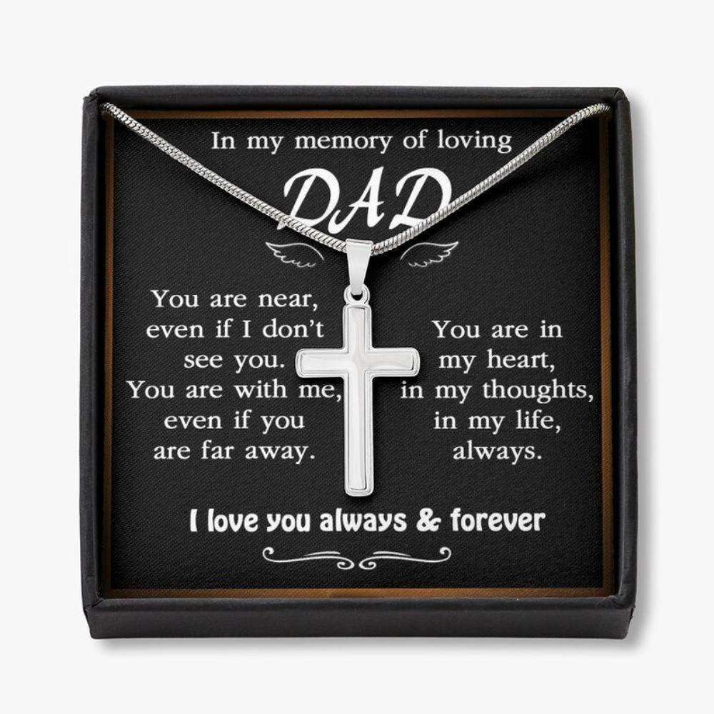 Dad Memorial Necklace, Loss Of Father Gift Necklace, Loss Of Dad Remembrance Gift, Condolences, Mourning, Grieving, Passing Rakva