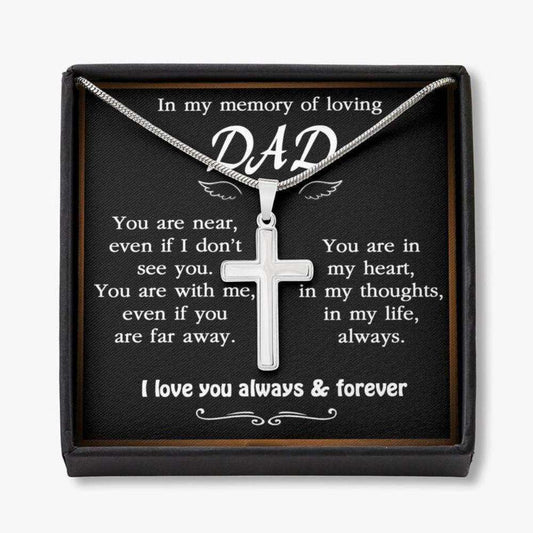Dad Memorial Necklace, Loss Of Father Gift Necklace, Loss Of Dad Remembrance Gift, Condolences, Mourning, Grieving, Passing Rakva