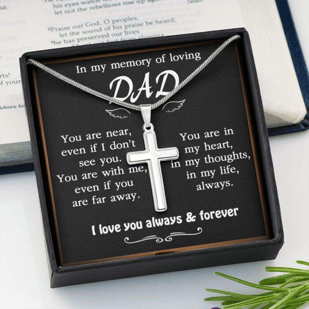 Dad Memorial Necklace, Loss Of Father Gift Necklace, Loss Of Dad Remembrance Gift, Condolences, Mourning, Grieving, Passing Rakva