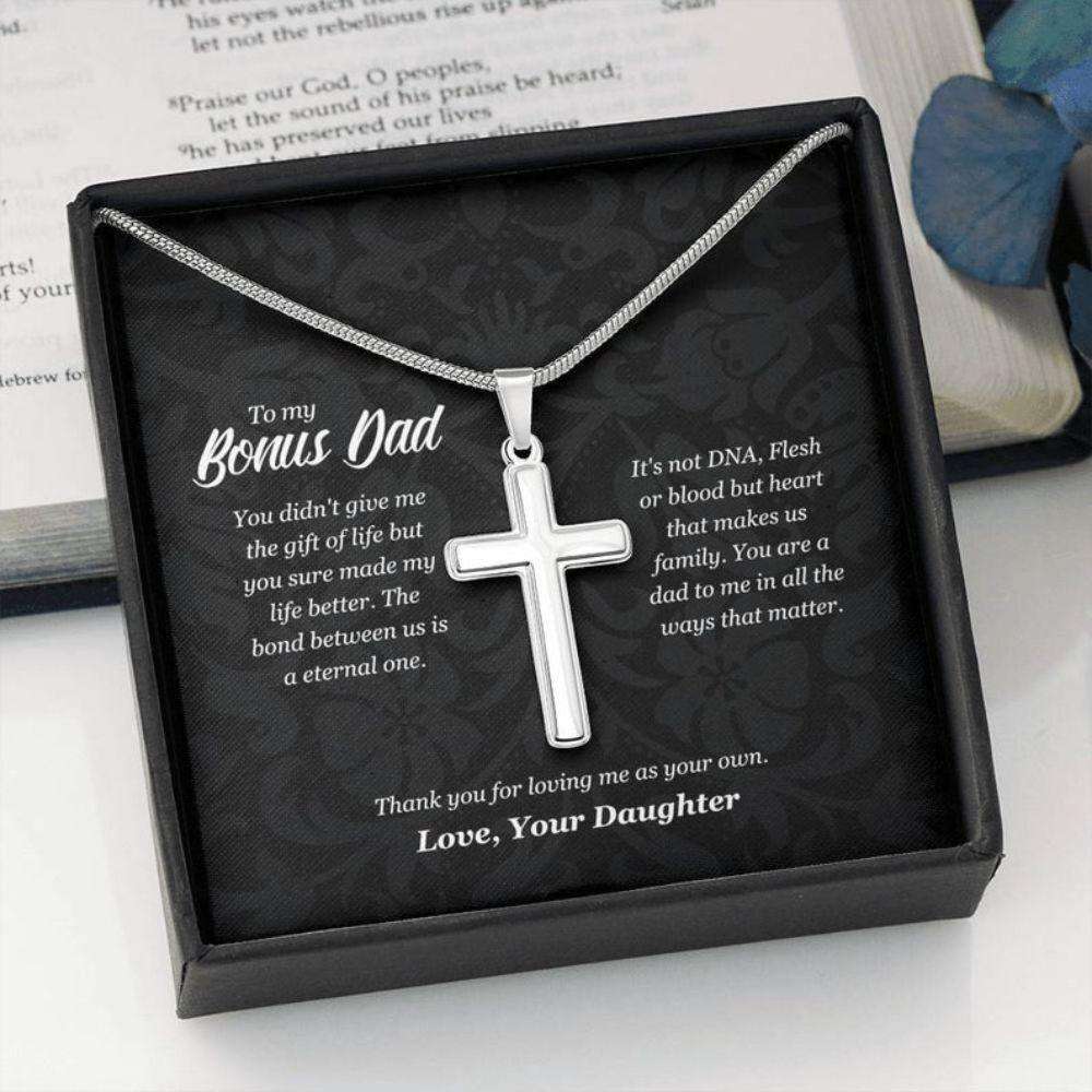 Dad Necklace, Bonus Dad Fathers Day Gift Necklace, Bonus Dad Thank You Gift, Stepdad Gift Father's Day Rakva