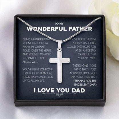 Dad Necklace, Father Necklace Father’S Day Gift, Christian Gift For Dad, Father Daughter Necklace Father's Day Rakva