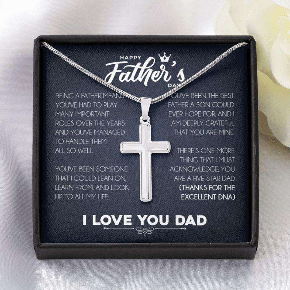 Dad Necklace, Father Necklace Father’S Day Gift, Christian Gift For Dad, Father Son Necklace Father's Day Rakva