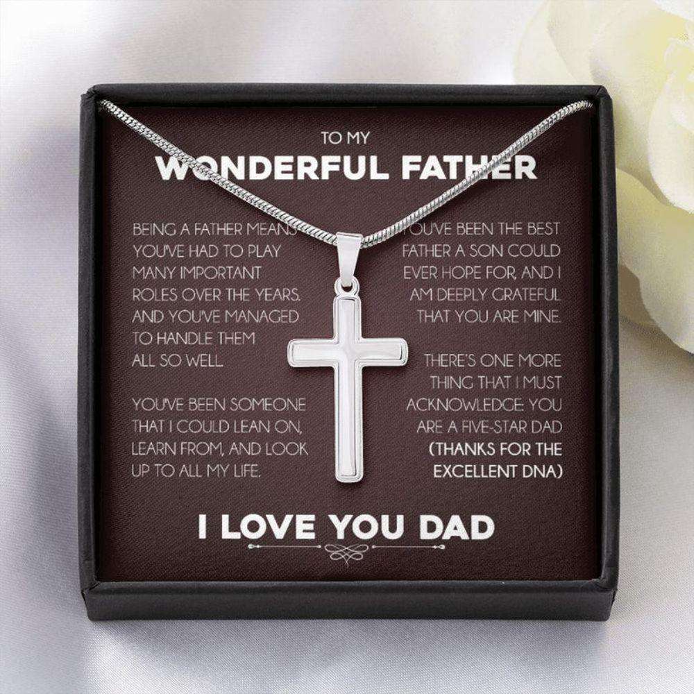 Dad Necklace, Father Necklace Father’S Day Gift, Christian Gift For Dad, Father Son Necklace Father's Day Rakva