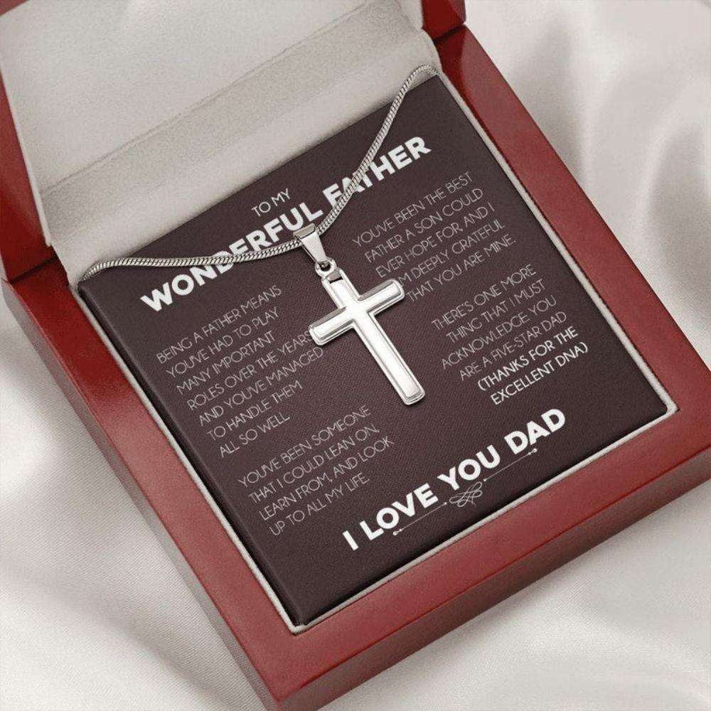 Dad Necklace, Father Necklace Father’S Day Gift, Christian Gift For Dad, Father Son Necklace Father's Day Rakva