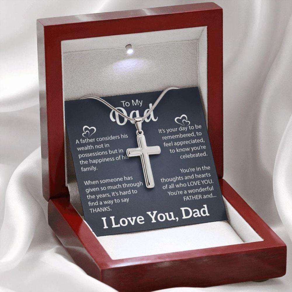 Dad Necklace, Father Necklace, Fathers Day Christian Gift For Dad From Daughter Son Father's Day Rakva