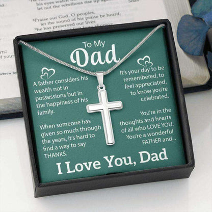 Dad Necklace, Father Necklace, Fathers Day Christian Gift For Dad From Daughter Son Father's Day Rakva