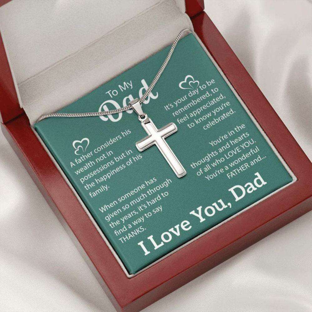 Dad Necklace, Father Necklace, Fathers Day Christian Gift For Dad From Daughter Son Father's Day Rakva
