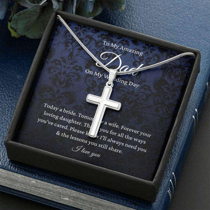 Dad Necklace, Father Of The Bride Wedding Gift From Bride, To My Dad On My Wedding Day Necklace Gift From Daughter Father's Day Rakva